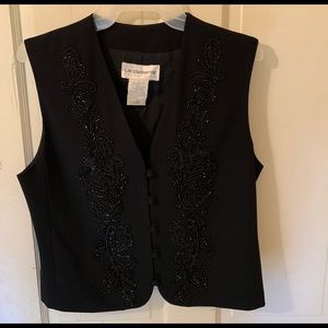 Beautiful black beaded vest